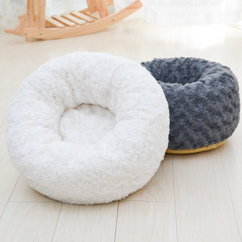 Velvet Round Kennel - Indoor Cozy for Dogs & Cats - Image 5