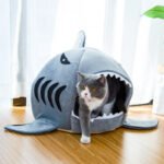 Shark Cove Pet Bed – Cozy & Playful Dual-Use Design