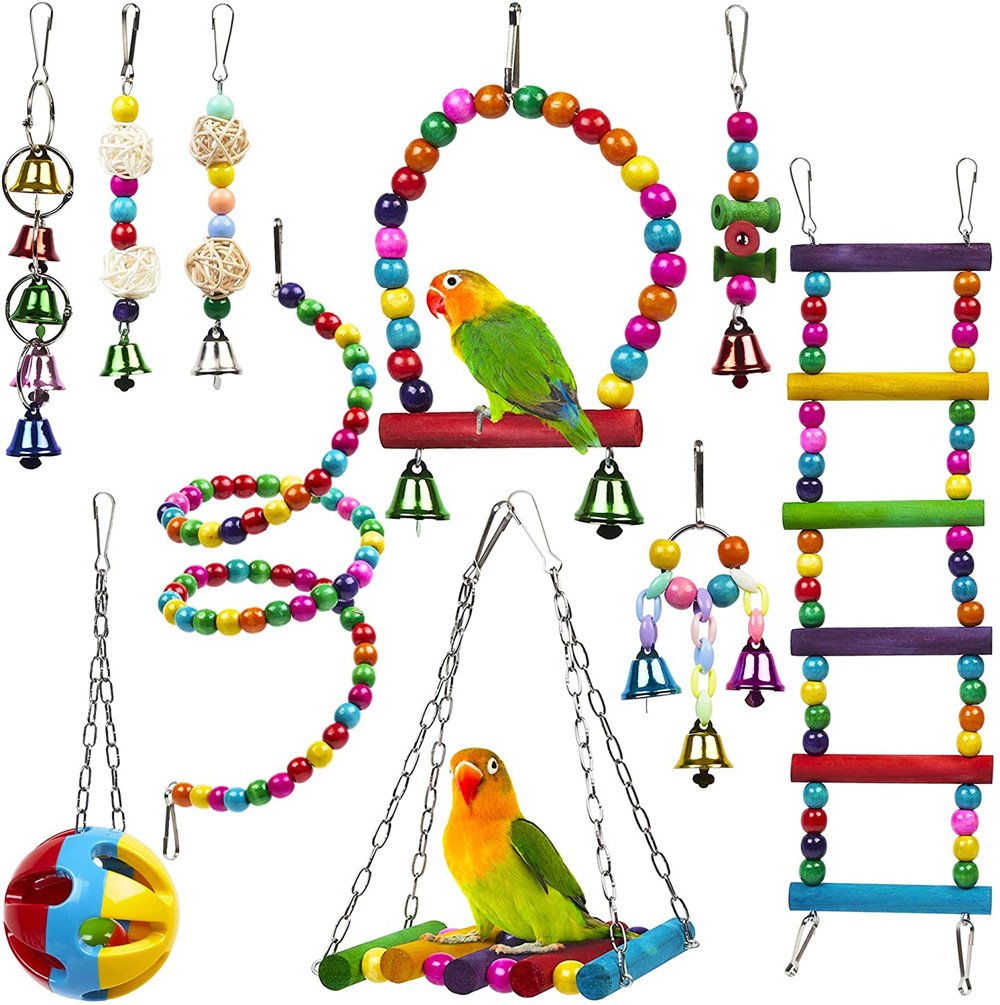 10-Piece Parrot Toy Set
