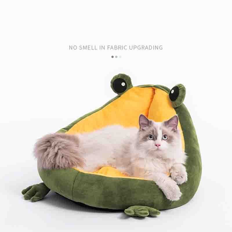 Frog Cat Bed – Plush Comfort & Whimsical Design - Image 3