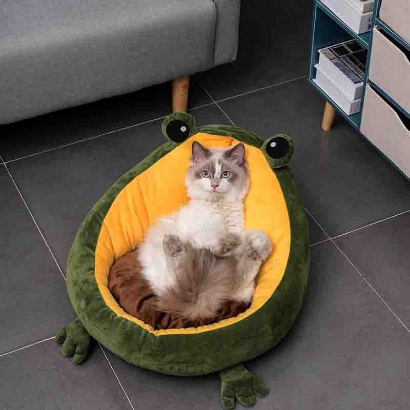 Frog Cat Bed – Plush Comfort & Whimsical Design - Image 5
