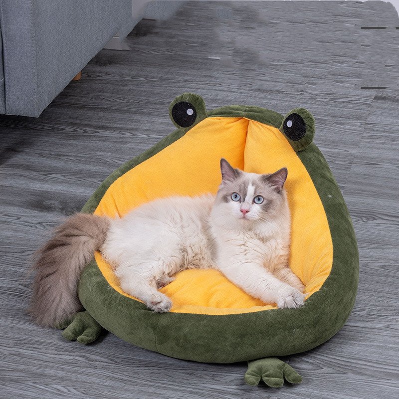 Frog Cat Bed – Plush Comfort & Whimsical Design - Image 4