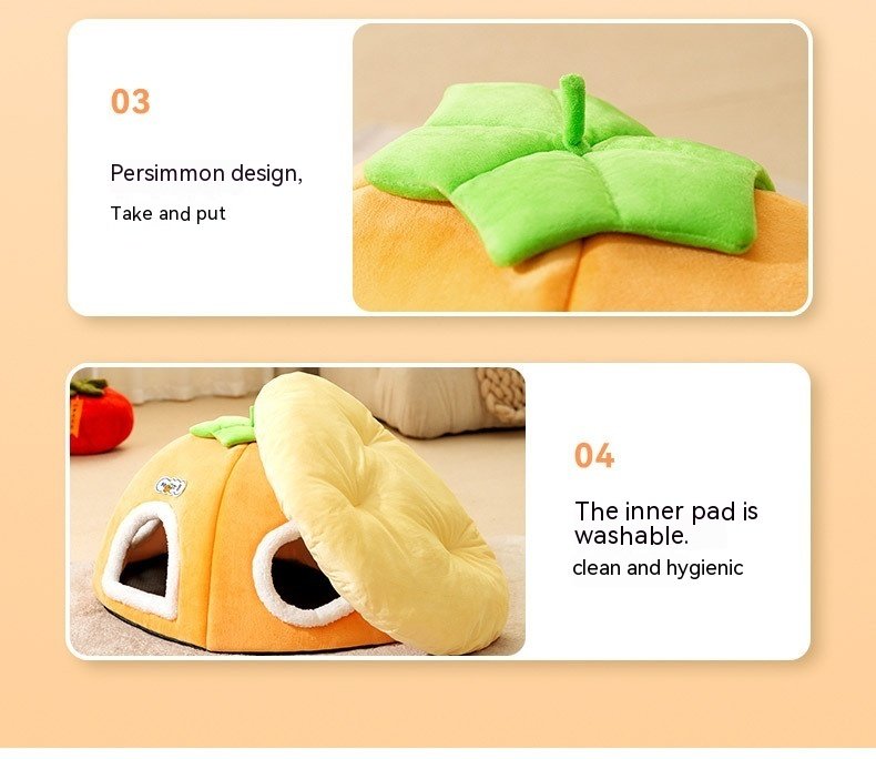 Cozy Winter Cat Cave – Plush, Spacious & Semi-Enclosed – Image 4