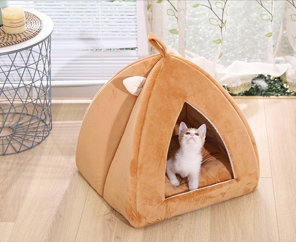 Triangle Nest "Doudou" - Plush Basket for Dogs, Cats & Rabbits – Image 4