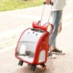 Pet Trolley Transparent Folding Shoulder Small Dog Diaper Bag