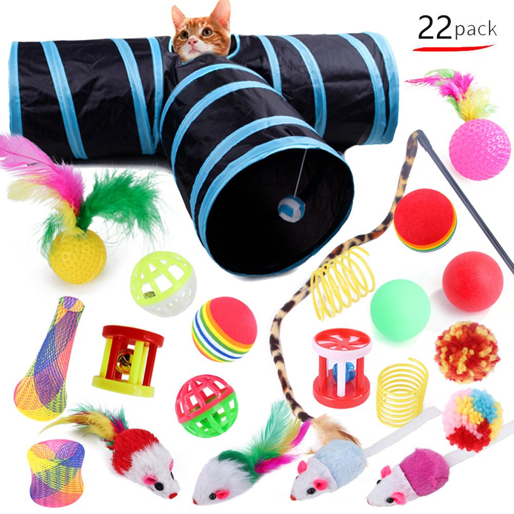 Fun Cat Toy Set - Pet Tunnel and Accessories - Image 4