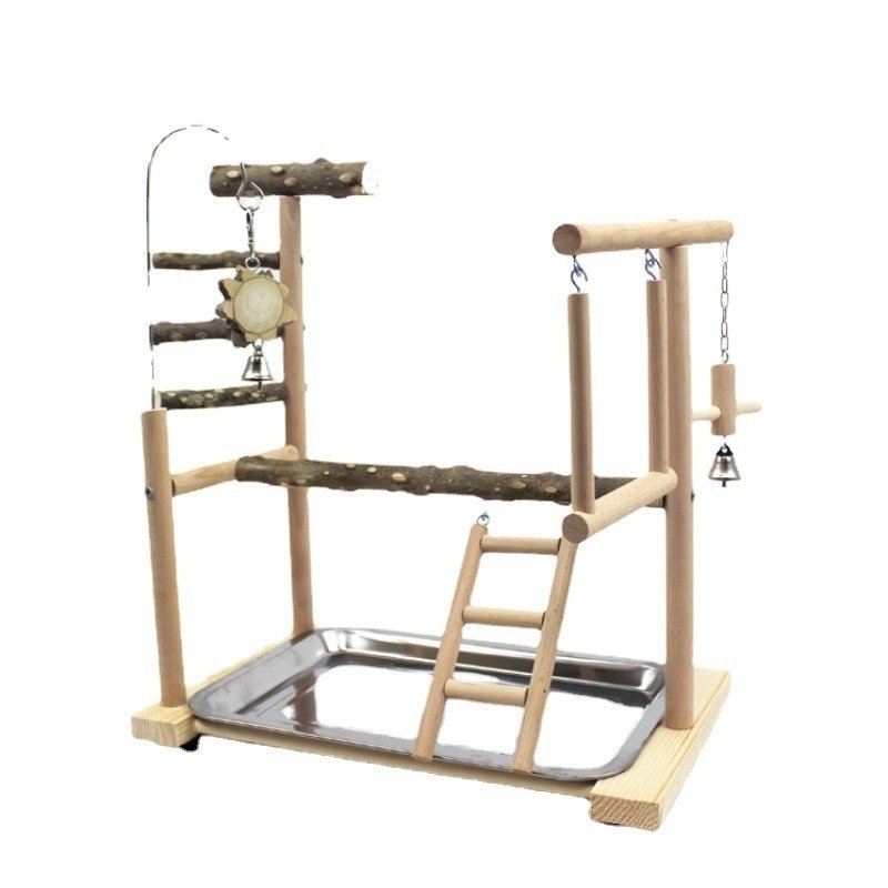 Natural Wood Parrot Toy Stand â Image 6