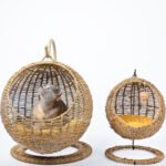 Round Woven Cat Bed - Hanging Pet Bed
