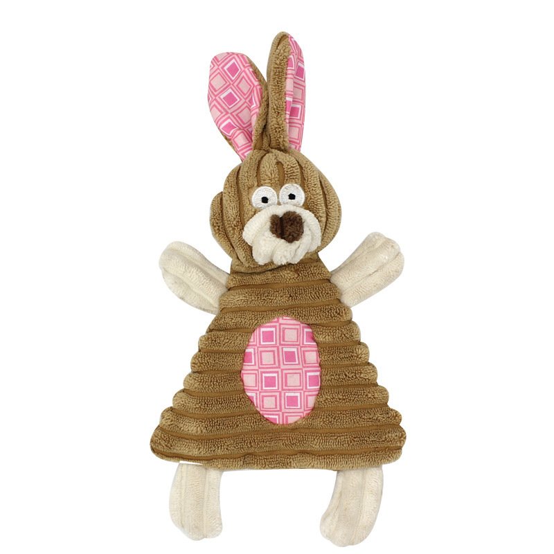Squeaky Corduroy Dog Toy – Mouse & Rabbit Designs - Image 7