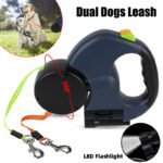 Double Retractable Leash with Built-in Light