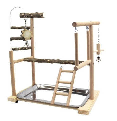 Natural Wood Parrot Toy Stand â Image 2