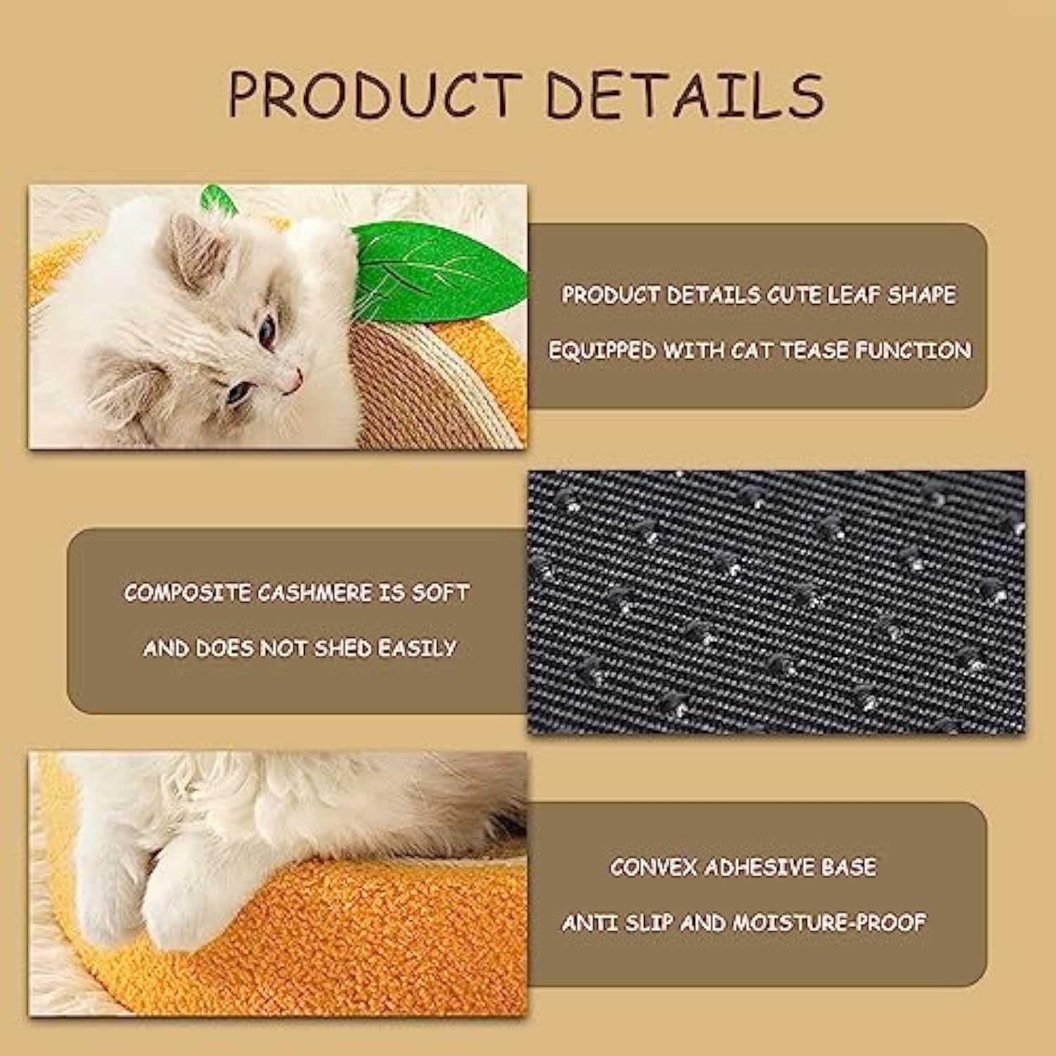 Orange Sisal Cat Scratcher & Bed – Image 5