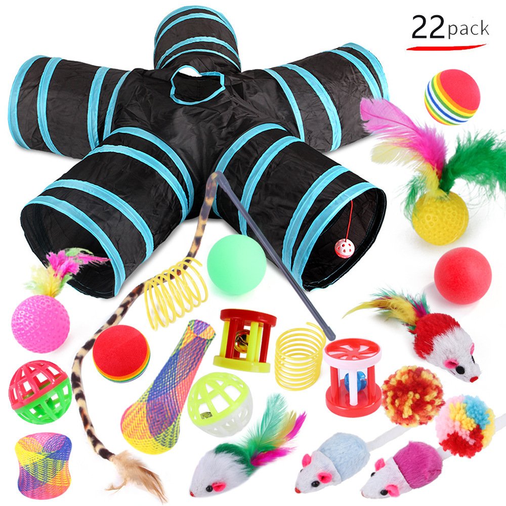 Fun Cat Toy Set - Pet Tunnel and Accessories - Image 2