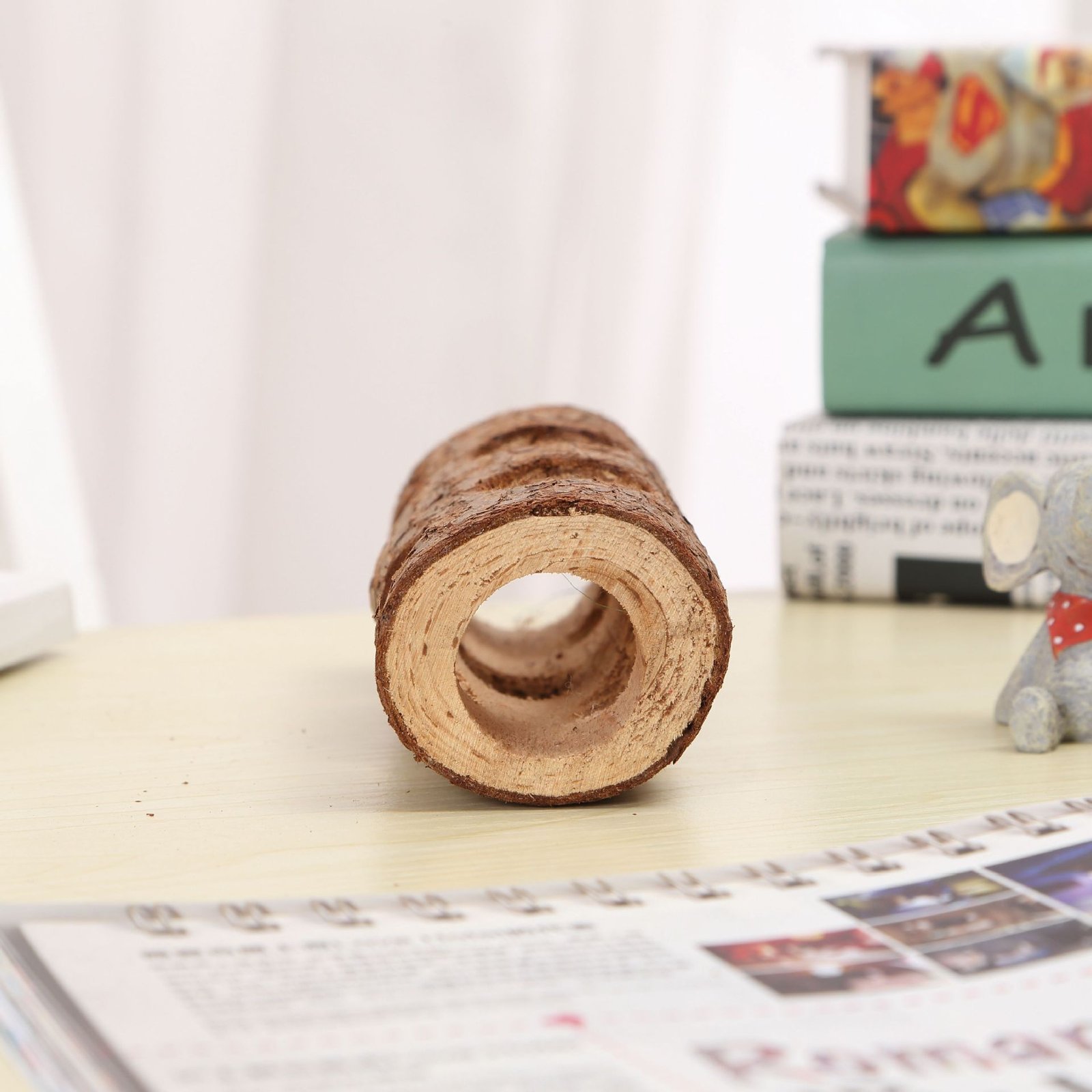 Solid Wooden Hamster Tunnel – Natural Exploration Tunnel - Image 9