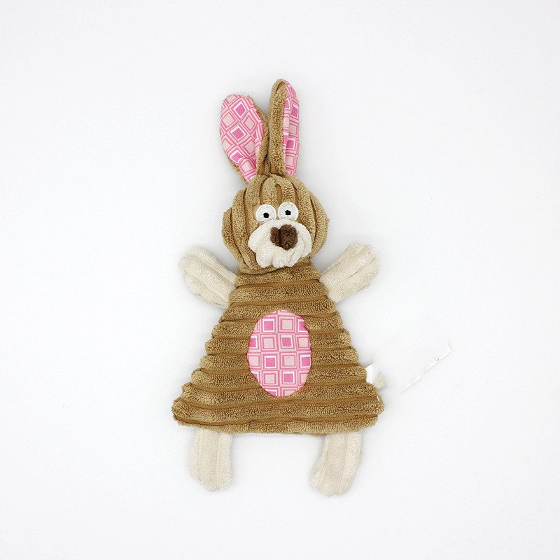 Squeaky Corduroy Dog Toy – Mouse & Rabbit Designs - Image 6