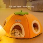 Cozy Winter Cat Cave – Plush, Spacious & Semi-Enclosed