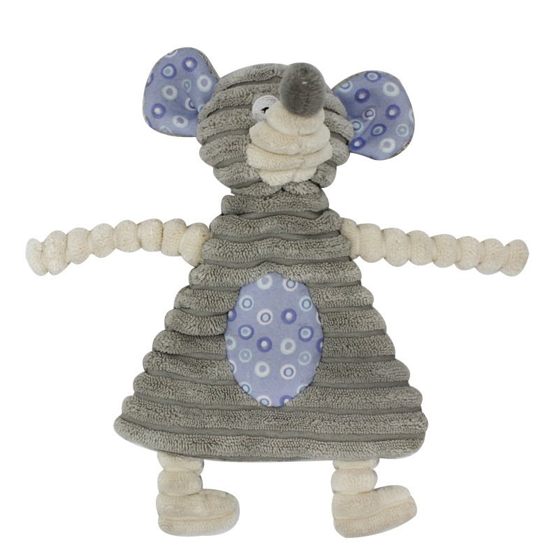 Squeaky Corduroy Dog Toy – Mouse & Rabbit Designs - Image 3