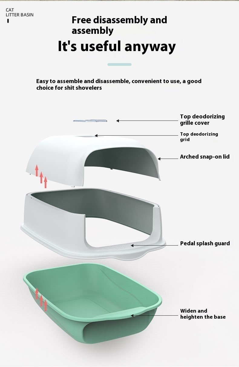 Fully Enclosed Cat Litter Box – Image 3