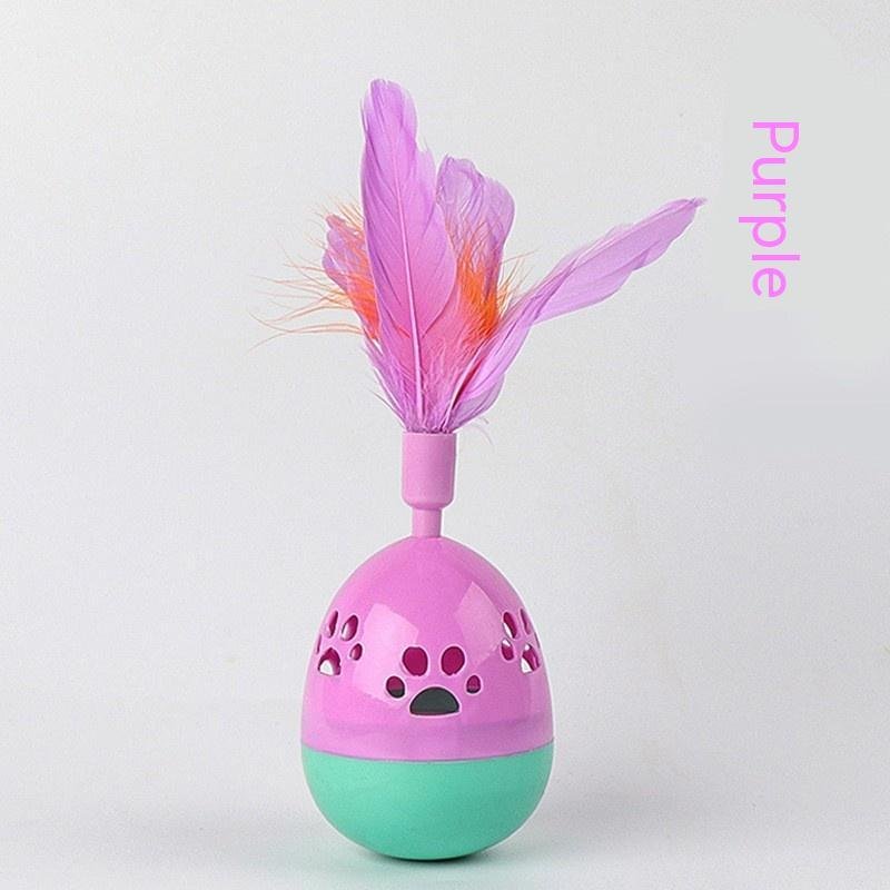 Playful Feather and Footprint Cat Toy – Image 3